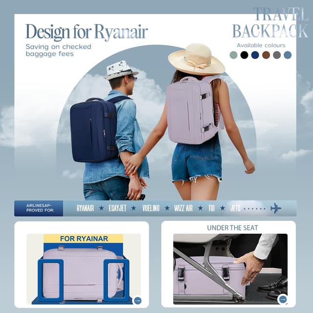 Detalle 2 de Xkdoai Ryanair Cabin Bag 40x28x20cm