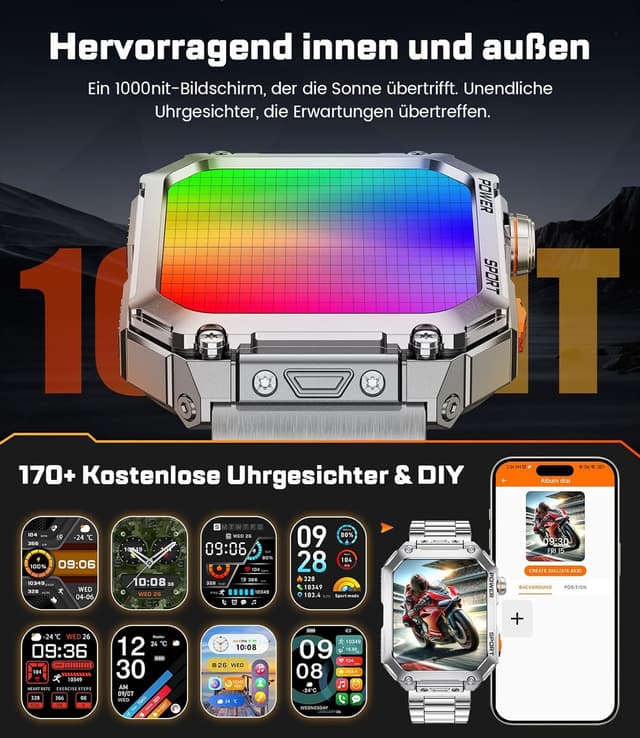 Thumbnail 1 de EF2 Ultra Smartwatch 1,96" Militar 📱