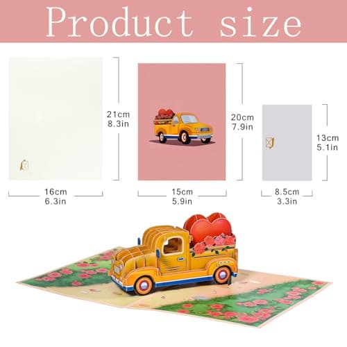 Thumbnail 1 de DLYMXGC Car-mounted Hearts Pop Up Greeting Card