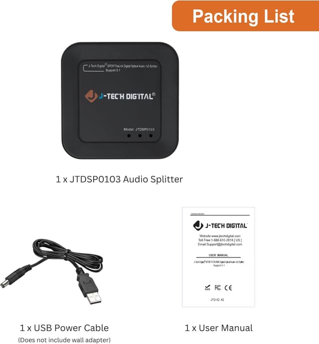Thumbnail 4 de J-Tech Digital Optical Splitter 1x3, 1 in