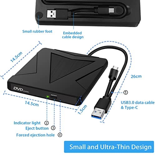 Thumbnail 4 de RUIZHI Lector DVD Externo USB 3.0