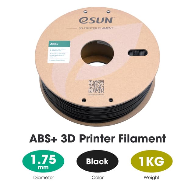 Thumbnail 1 de eSUN ABS+ Filament 1,75 mm Schwarz