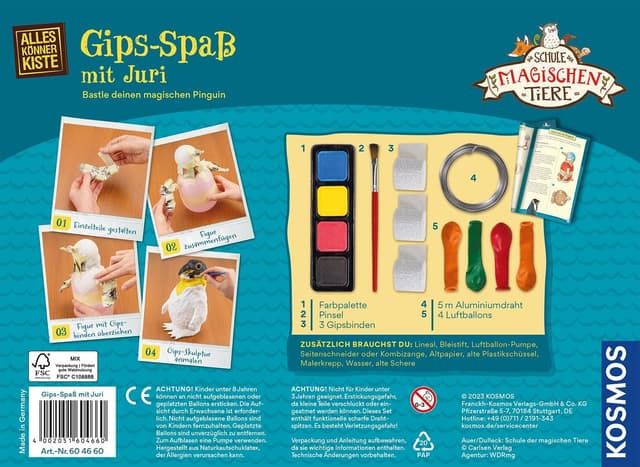 Detalle 2 de Kosmos 604660 „Die Schule der magischen Tiere“ – Gips-Spaß mit Juri, Bastelset ab 8 Jahren
