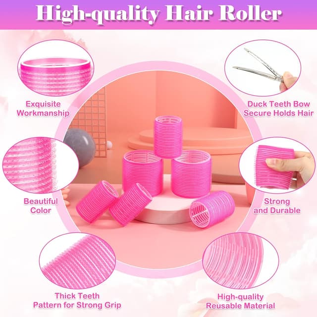 Thumbnail 3 de Cludoo Jumbo Hair Curlers Rollers 28pcs 6.3cm