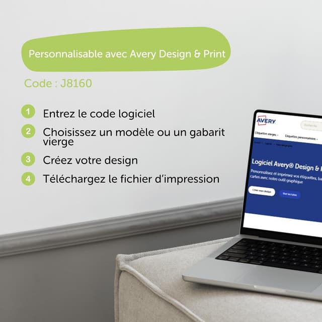Thumbnail 5 de AVERY Pochette 252 étiquettes adressage
