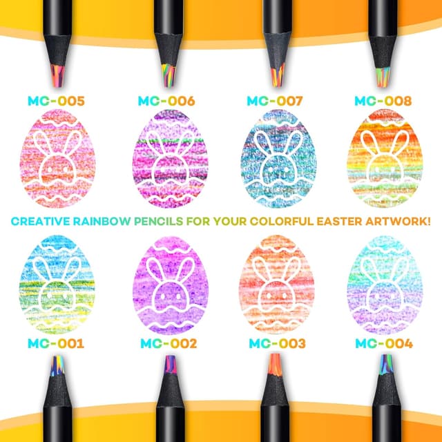 Thumbnail 2 de nsxsu Ostergeschenke 8 Farben Regenbogenstifte ✏