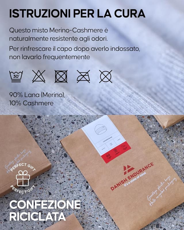 Thumbnail 4 de DANISH ENDURANCE Maglia donna dolcevita in lana merino e cashmere