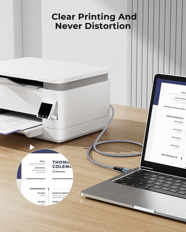 Thumbnail 2 de ANDTOBO USB A to B printer cable 2m