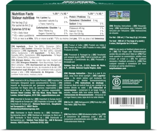 Thumbnail 8 de VAHDAM Té Chai Canela Dulce 100 bolsas 🍵