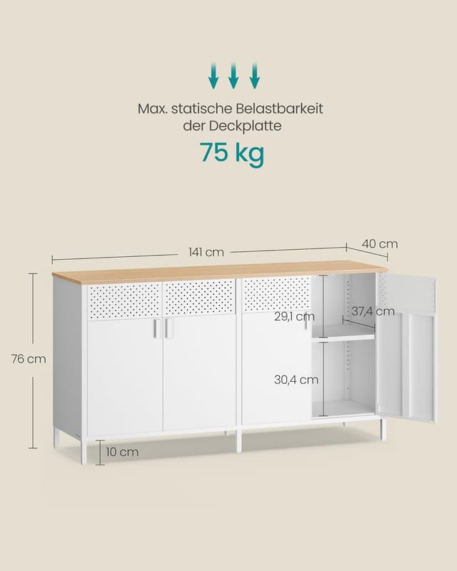 Detalle de SONGMICS LSC205BD01 Metallschrank 40 x 141 x 76 cm đź—„