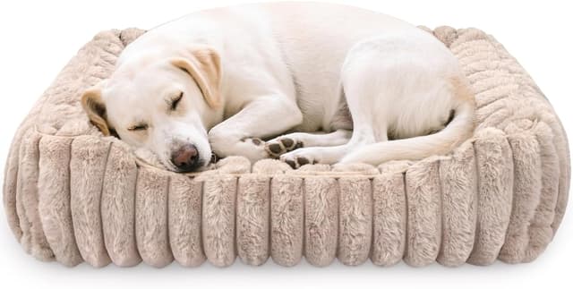 Detalle de Arquiel quadratisches Katzenbett 70 x 70 cm mit rutschfester Unterseite (braun)