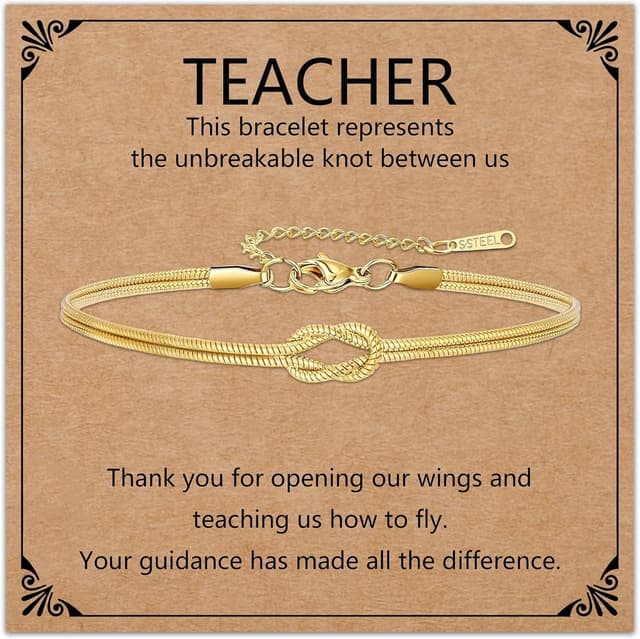 Thumbnail 6 de HEYEJET Liebesknoten Armband aus Edelstahl (Silber/Gold) – Geschenkidee für Paare, Familie & Freunde