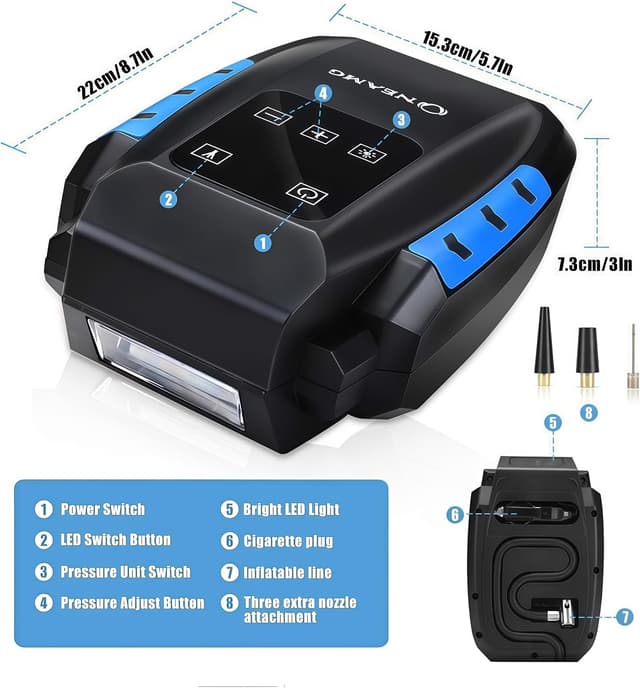 Thumbnail 6 de OneAmg Compresor de Aire Eléctrico 12V portátil