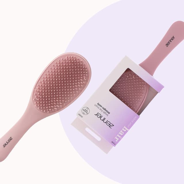 Detalle de Zenner Tangle Free Maxi Haarbürste mit flexiblen Stiften – entwirrt nasses & trockenes Haar