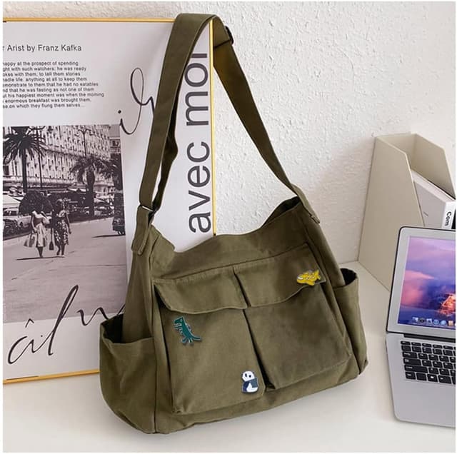 Detalle de Aucuu Borsa donna tracolla Tote/Shopper con scomparti per scuola, lavoro e viaggi