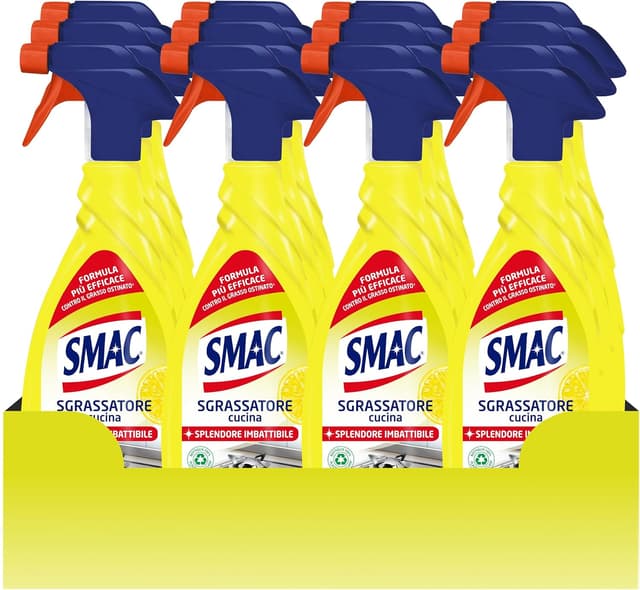Detalle de Smac Sgrassatore Cucina al Limone spray multisuperficie con tecnologia Zero Aloni, 650 ml (12 pezzi)
