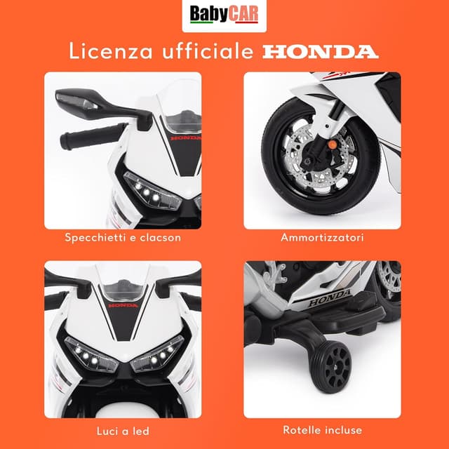 Thumbnail 5 de BabyCar Moto Elettrica Honda CBR 12V 30W