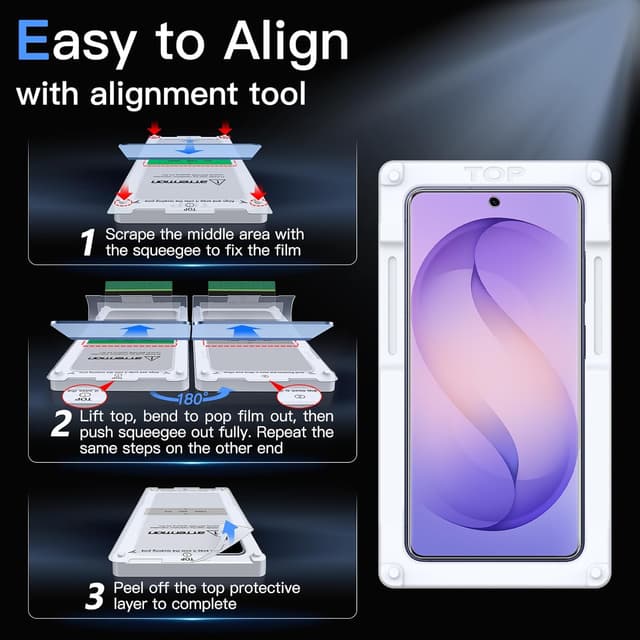 Detalle 2 de JETech pellicola protettiva in TPU per Samsung Galaxy S26 Ultra (3 pezzi), con vassoio di installazione