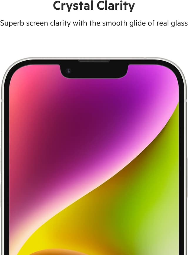 Detalle de Belkin UltraGlass Proteggi schermo per iPhone 14, 13 e 13 Pro antimicrobico 9H