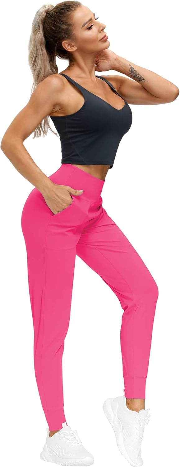 Detalle 2 de THE GYM PEOPLE Jogginghose Damen – leichte Sportleggings mit High Waist für Yoga, Fitness, Laufen