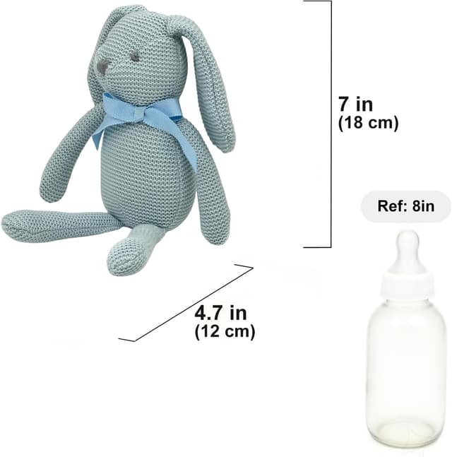 Detalle 2 de FLUFFYFUN Blue Bunny Organic Cotton 7.1" Teddy