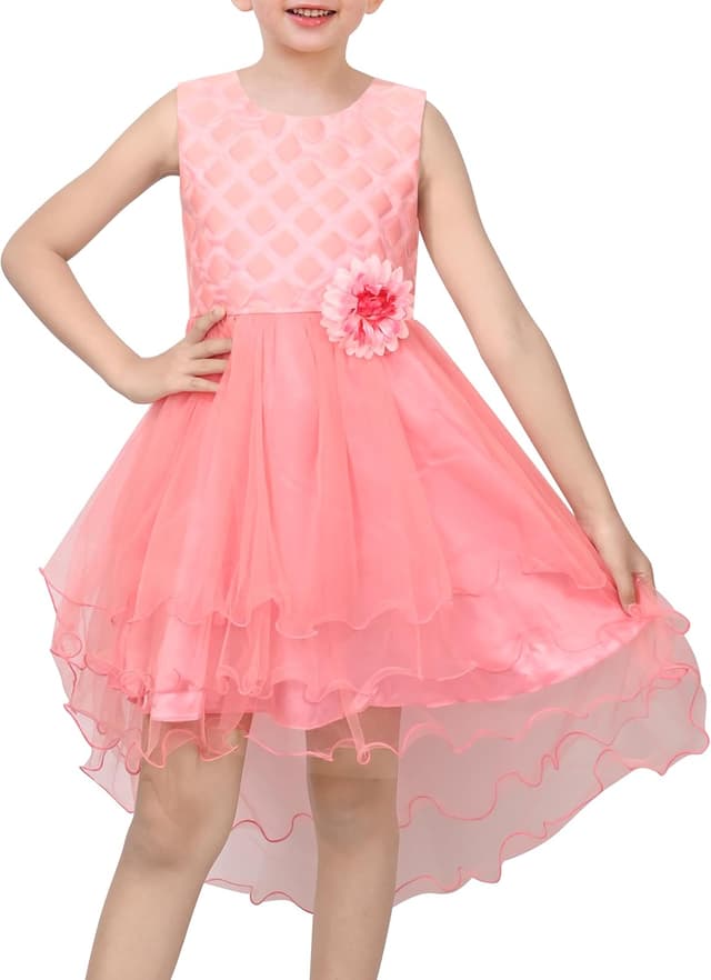 Detalle 2 de Sunny Fashion Mädchen Kleid Blumenmädchen Hi-Low mit Pailletten & Spitze, Größen 98–134