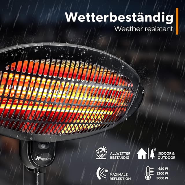 Thumbnail 3 de TRESKO Infrarot Stand-Heizstrahler 2000W
