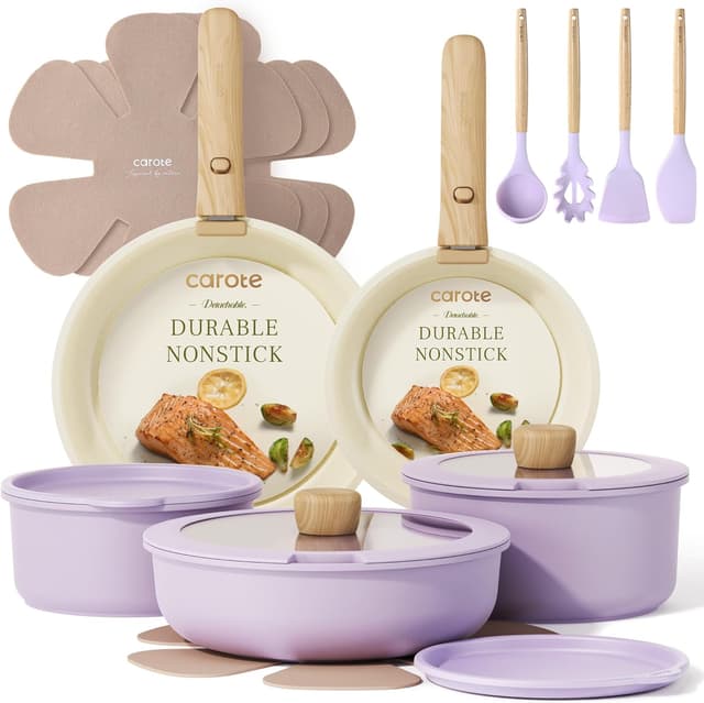 Detalle de CAROTE 19pcs Nonstick Cookware Set