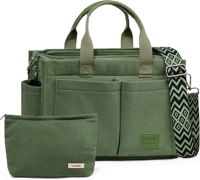 Detalle de Captain Blues Cord Tasche Damen Große Handtasche mit Reißverschluss