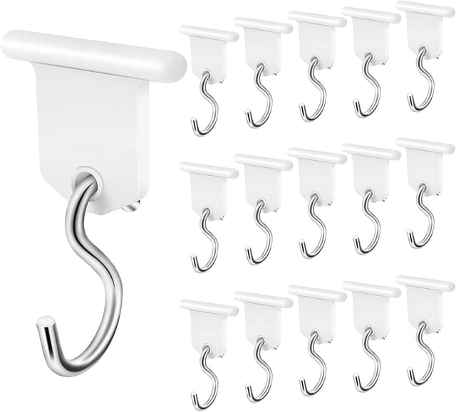 Detalle de Homgaty Kederleiste Haken – 16er Set RV-Markisenhaken für Kederschiene (weiß/grau)