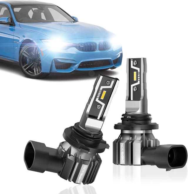 Detalle de NOVSIGHT 9006 HB4 LED Light Bulbs (Pack of 2) 6500K Cool White for Fog Lamps