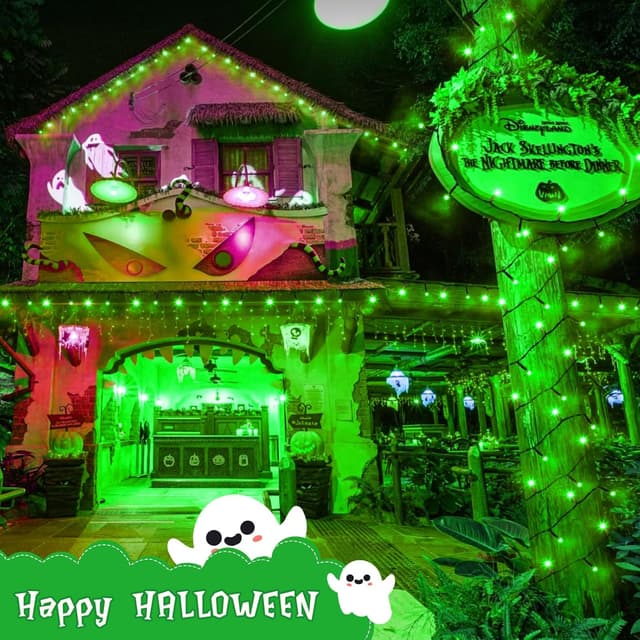 Thumbnail 6 de Gcstnn Battery Fairy Lights (5m / 50 LEDs) with 6h Timer, IP65 Waterproof – Green cable for Halloween decor