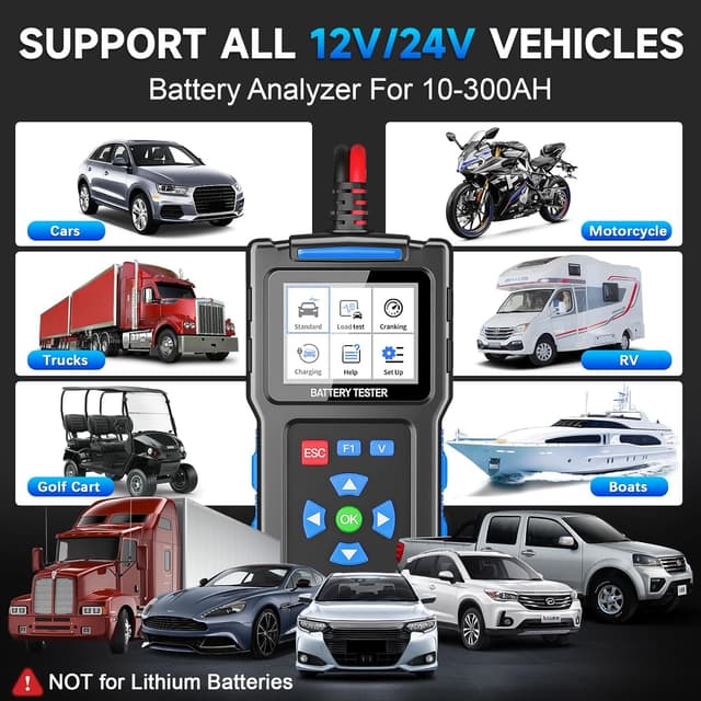 Thumbnail 3 de BT300 Battery Load Tester 12V, 20–2000 CCA car tester