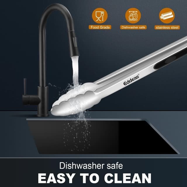 Thumbnail 4 de Heat Resistant Kitchen Tongs 7/9/12in 🍴