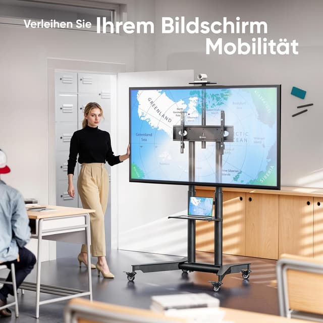 Thumbnail 6 de ONKRON TV Ständer rollbar TS1571-B für 32–75 Zoll, höhenverstellbar bis 60 kg