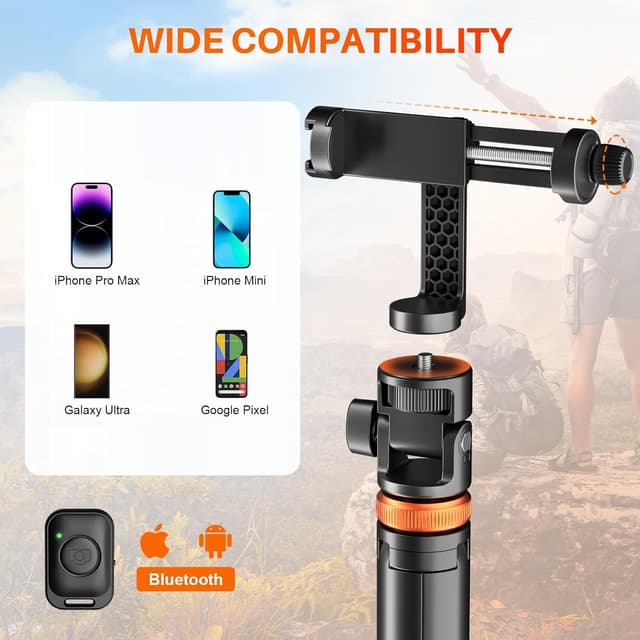 Thumbnail 5 de 62” Phone Tripod with Remote — Tripod