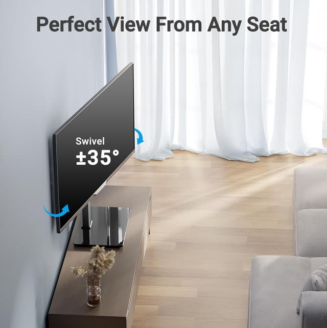 Thumbnail 1 de PERLESMITH PSTVS35 Universal Swivel TV Stand