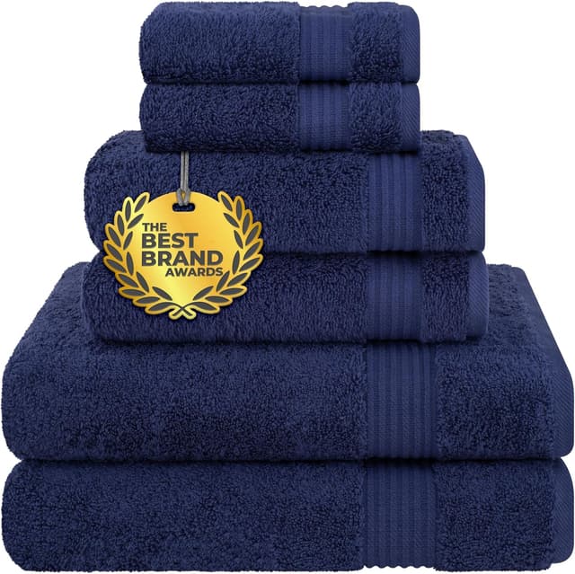 Detalle de Cotton Paradise 6 Piece Towel Set 100% Cotton, Navy