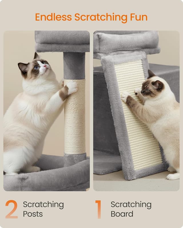 Thumbnail 4 de Feandrea Cat Tree Tower Condo for Small and Medium Cats