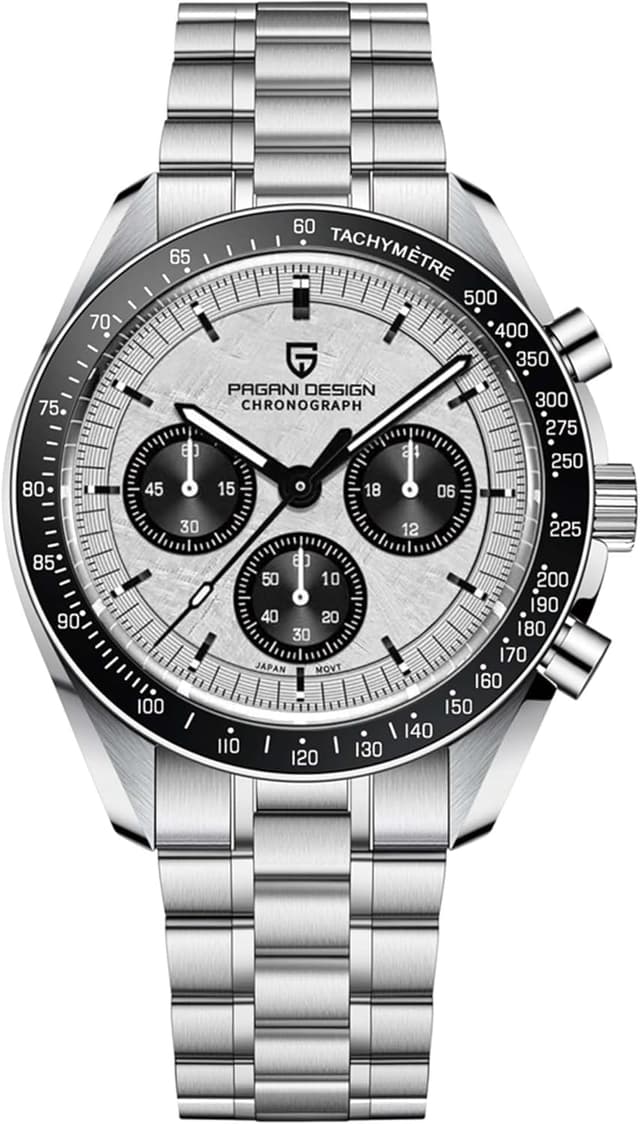 Detalle de Pagani Design 1701 : montre à quartz chronographe homme étanche 100 m, verre saphir