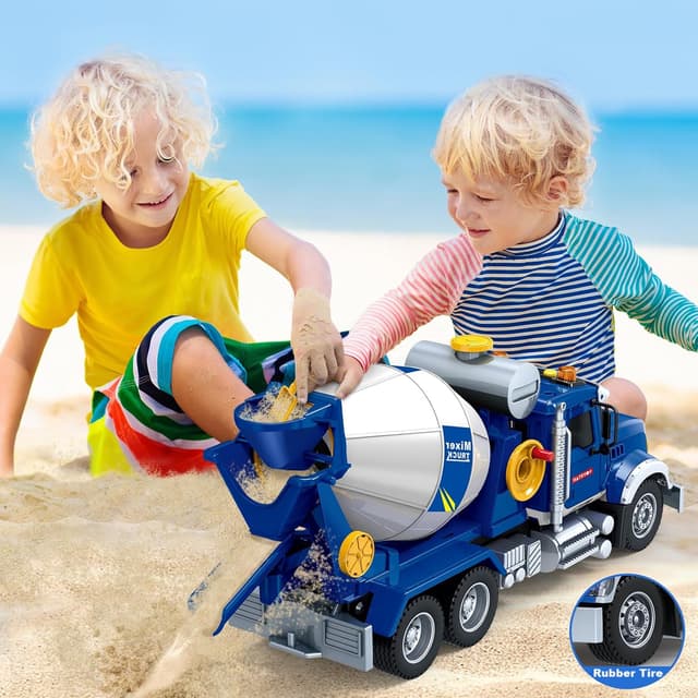 Detalle 2 de SpringFlower Toddler Mixer Truck Toy with Lights & Sounds (Large, Stir Function) for Ages 3–8