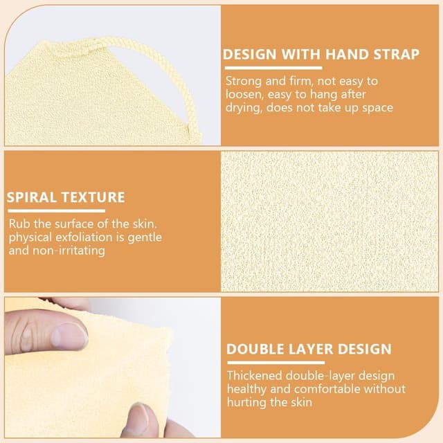 Detalle de LOPHE Scrubber per la schiena: panno esfoliante elastico per doccia e bagno