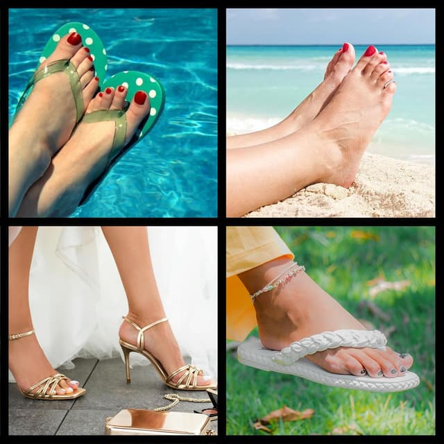 Detalle de TOMICCA kit de faux ongles de pieds – 240 pièces en 12 tailles