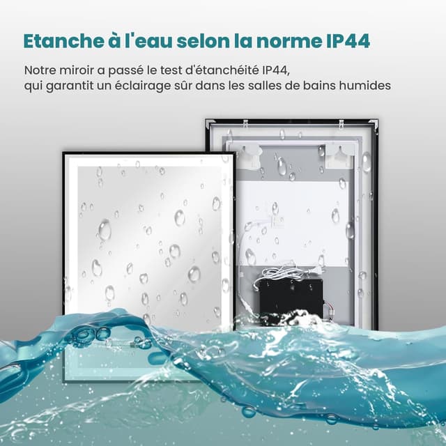 Thumbnail 6 de YU YUSING miroir LED 60x80 cm anti buée