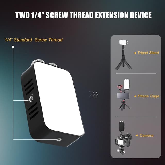 Detalle 2 de EMART RGB Video Light – 360° full-colour portable LED camera light with 13 effects