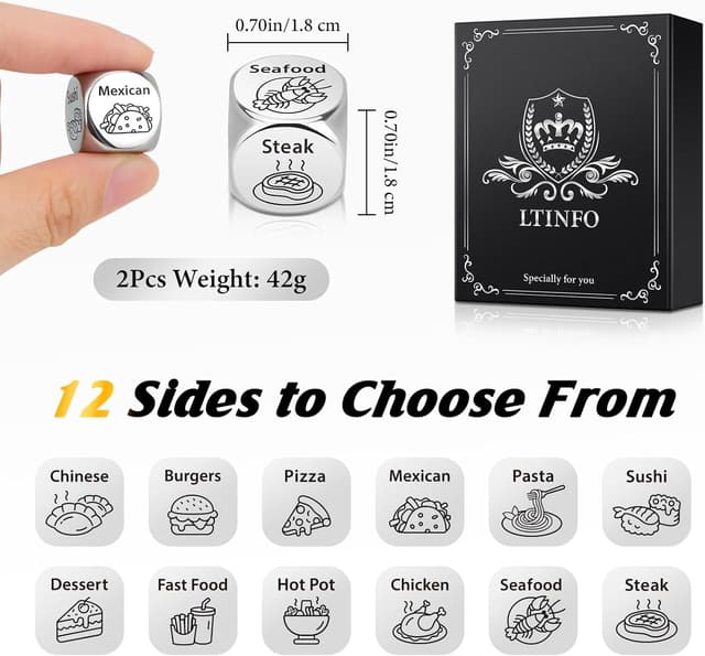 Thumbnail 2 de LTINFO Food Dice 0.7 in Decision Game 🎲