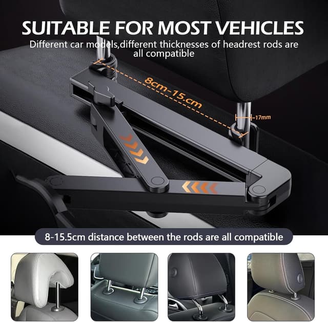 Thumbnail 6 de Romon Porta Tablet da Auto Poggiatesta 4,7–12,9"