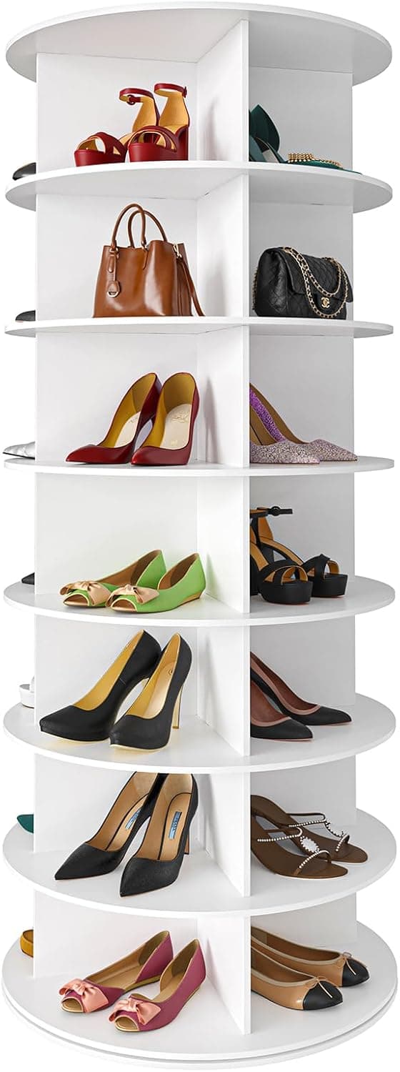 Detalle de SpaceAid 7-Tier Rotating Shoe Rack Tower
