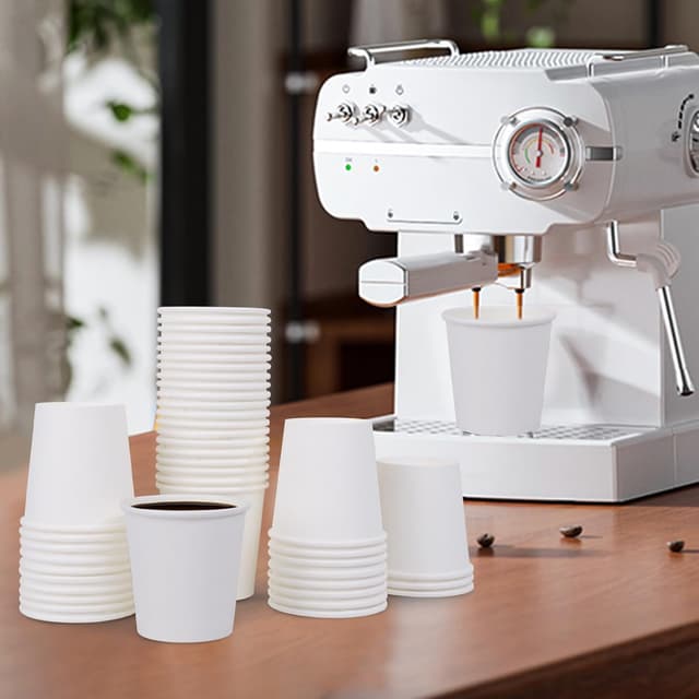 Detalle de SIUQ 1200 Pack 3 oz White Paper Cups (Small Disposable Bathroom Mouthwash Cups)