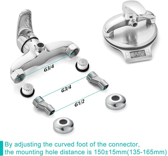 Detalle 1 de ALFKET Rubinetto Doccia da Muro Monocomando Ottone 18x13